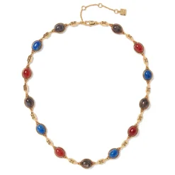 Discount The Met Store Ancient Gems Multistone Statement Necklace and Triple-Drop Lapis Earrings Set