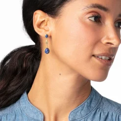 Sale The Met Store Ancient Gems Triple-Drop Lapis Earrings
