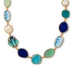 New The Met Store Ancient Mixed Motifs Glass Statement Necklace