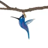 Hot The Met Store Blue and Purple Hummingbird Glass Ornament