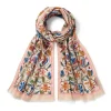 New The Met Store British Flowering Vines Embroidered Oblong Scarf