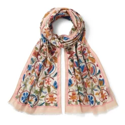 New The Met Store British Flowering Vines Embroidered Oblong Scarf
