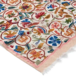 New The Met Store British Flowering Vines Embroidered Oblong Scarf
