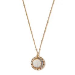 The Met Store Celestial Symbols Carved Mother-of-Pearl Pendant Necklace