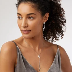 The Met Store Celestial Symbols Linear Drop Earrings