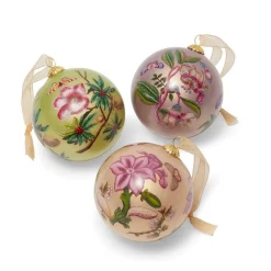 Outlet The Met Store Chelsea Botanicals Hand-Painted Glass Ornament Set