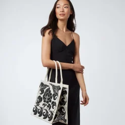 The Met Store Chinese Peony Oversize Structured Tote