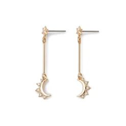 The Met Store Crescent Moon Drop Earrings