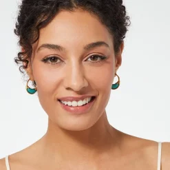 Hot The Met Store Cypriot Jade Crescent Hoop Earrings