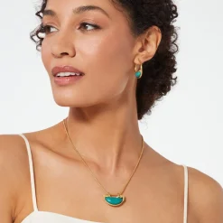 Hot The Met Store Cypriot Jade Crescent Hoop Earrings