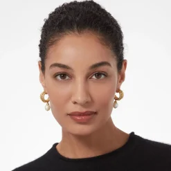 Best The Met Store Cypriot Twist Pearl Chain Pendant Necklace and Triple-Hoop Earrings Set