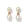 The Met Store Cypriot Twist Pearl Double-Drop Earrings