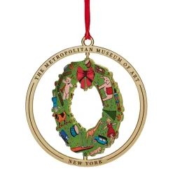 Discount The Met Store December Wreath Spinning Ornament