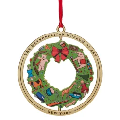 Discount The Met Store December Wreath Spinning Ornament