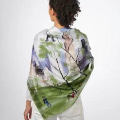 New The Met Store Dehn Spring in Central Park Square Silk Scarf