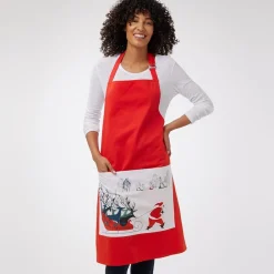 Sale The Met Store Earle Santa and Deer Apron with Pocket