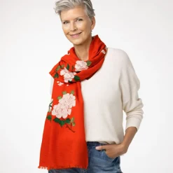 The Met Store Edo Blossoms and Butterflies Embroidered Shawl
