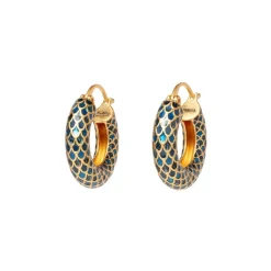 New The Met Store Egyptian Feather Hoop Earrings