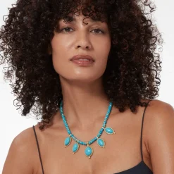 Clearance The Met Store Egyptian Hathor Turquoise Multi-Drop Necklace