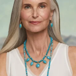 Hot The Met Store Egyptian Hathor Turquoise Drop Earrings