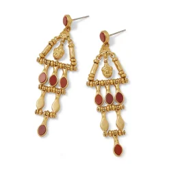 Sale The Met Store Egyptian Nefer Amulet Red Jasper Chandelier Earrings