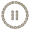 The Met Store European Buckle Enamel Collar Necklace and Drop Earrings Set