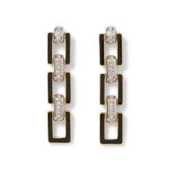 The Met Store European Buckle Enamel Collar Necklace and Drop Earrings Set