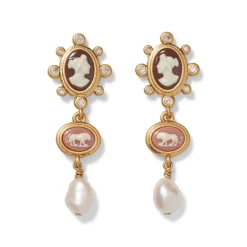 Clearance The Met Store European Cameo Drop Earrings