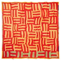 The Met Store Gee's Bend Kennedy Basket-Weave Oversize Square Scarf