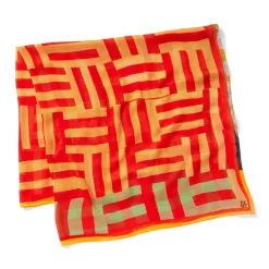 The Met Store Gee's Bend Kennedy Basket-Weave Oversize Square Scarf