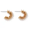 The Met Store Golden Disc Huggie Earrings