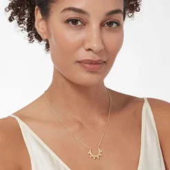 Sale The Met Store Hammered Crescent Pearl Pendant Necklace