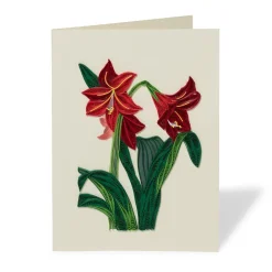 The Met Store Hybrid Amaryllis Quilled Holiday Card