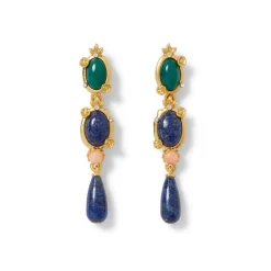 New The Met Store Japanese Imari Linear Drop Earrings