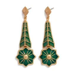Sale The Met Store Lotus Pagoda Plique-à-Jour Long Drop Earrings