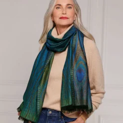Outlet The Met Store Louis C. Tiffany Peacock Feather Wool-Blend Shawl