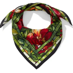 New The Met Store Louis C. Tiffany Peonies Silk Neckerchief