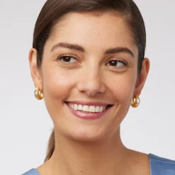 New The Met Store Medieval Stone Hoop Earrings