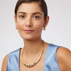 New The Met Store Medieval Stone Hoop Earrings