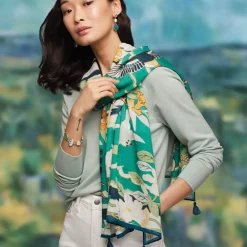 Online The Met Store Ming Birds and Flowering Branches Oversize Oblong Scarf
