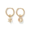New The Met Store Moon and Star Hoop Earrings