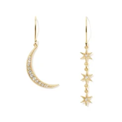 Online The Met Store Moon and Stars Drop Earrings