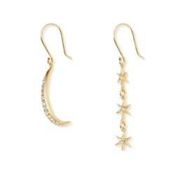 Online The Met Store Moon and Stars Drop Earrings
