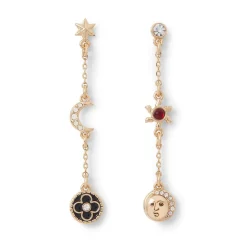Hot The Met Store Moonface and Crescent Drop Earrings