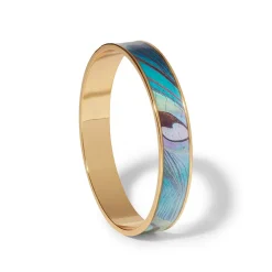 The Met Store Peacock Feather Enamel Bangle