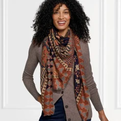 Outlet The Met Store Persian Garden Oversize Square Wool Scarf