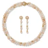 Clearance The Met Store Philippine Pearl Double-Strand Necklace and Linear Drop Earrings Set