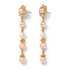 Clearance The Met Store Philippine Pearl Double-Strand Necklace and Linear Drop Earrings Set