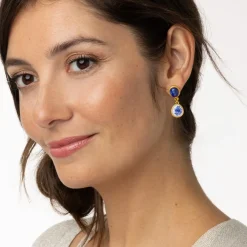 Discount The Met Store Qing Bottle Lariat Necklace and Floral Drop Earrings Set