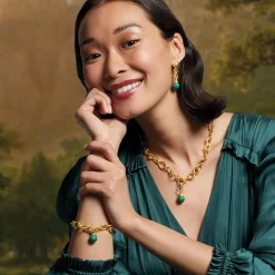 Hot The Met Store Roman Malachite Drop Earrings